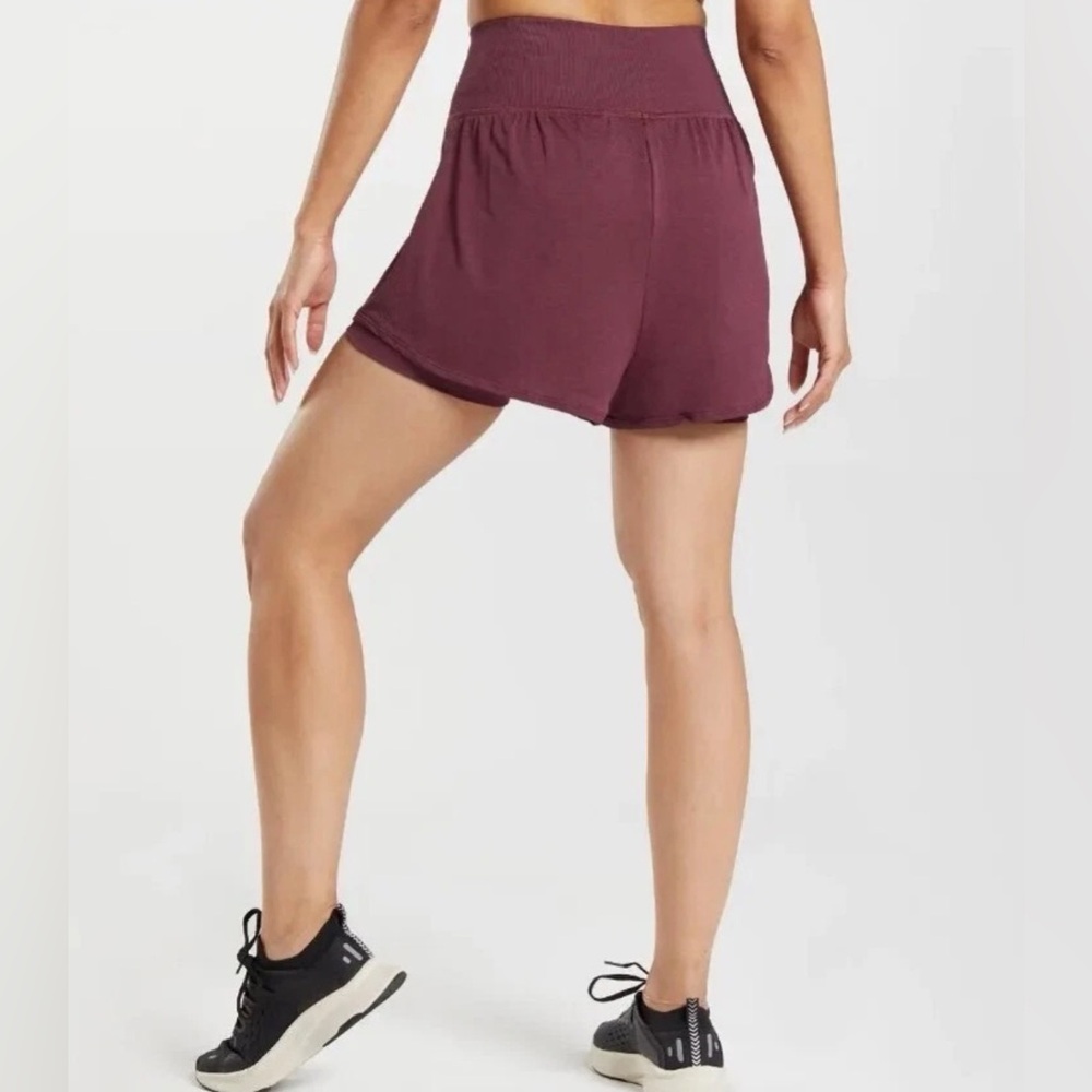 Gymshark Maroon Two in One Vital Seamless Skort size XS EUC - Picture 3 of 10